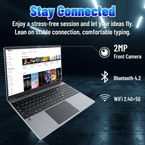 AEEZO 15.6 inch Laptop, 16GB RAM 512GB ROM, Intel Celeron Quad-Core ,1080P FHD, 38000mWh Battery, Laptop Computers Support WiFi, Bluetooth, Type-C, TF Card